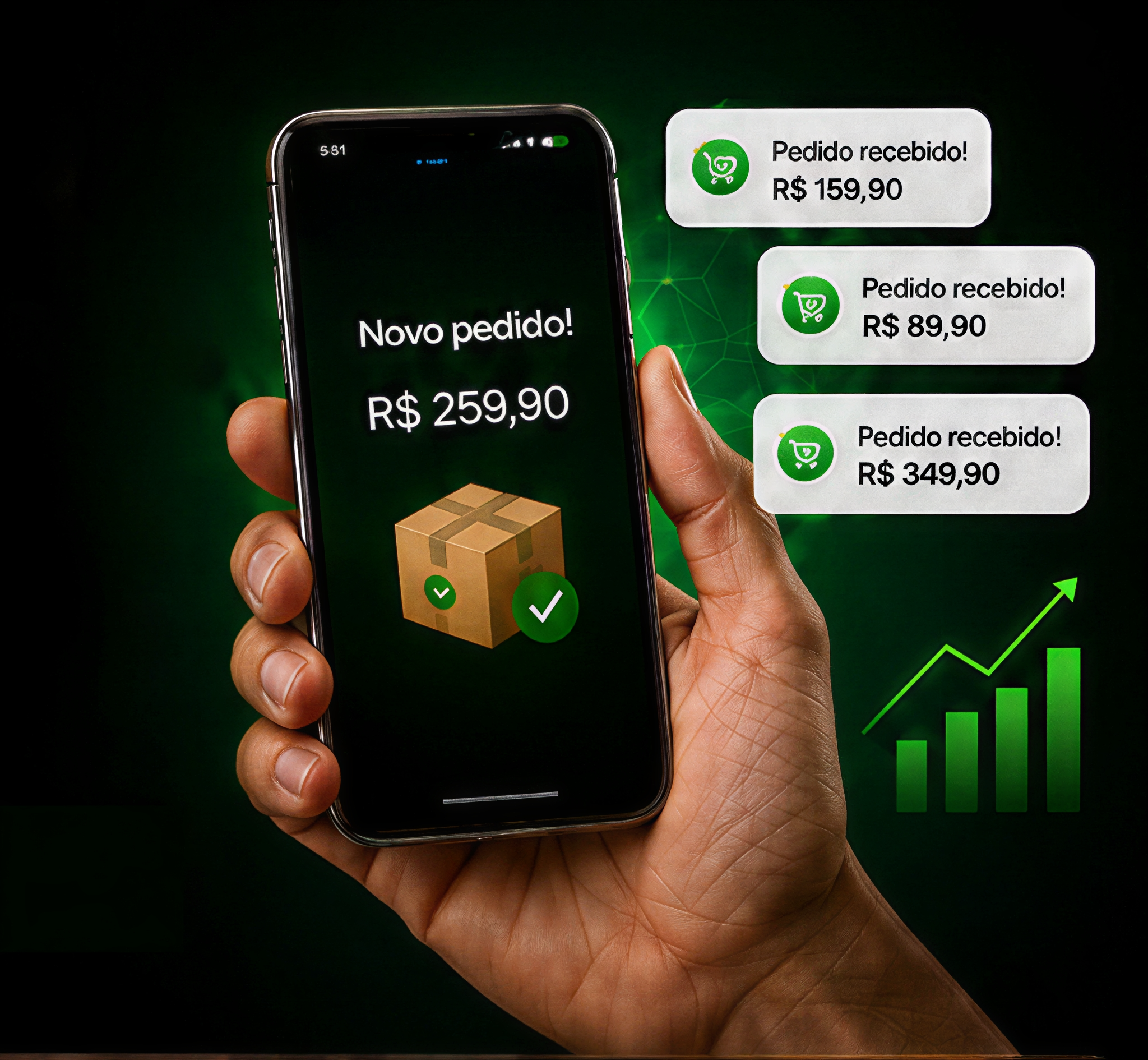 Celular com pedido recebido